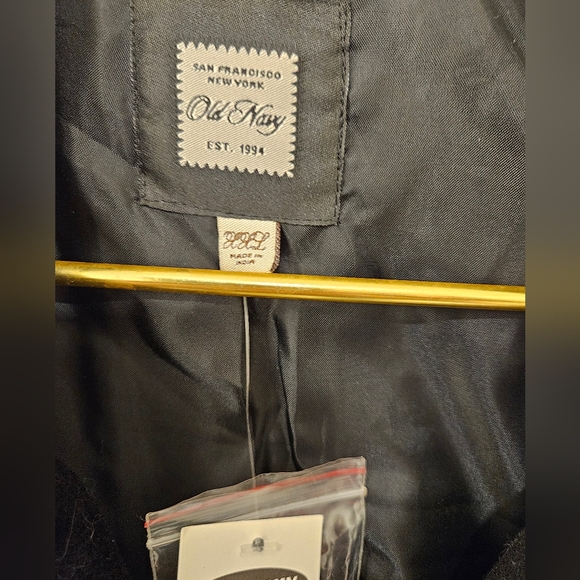 NWT - Old Navy Wool Blend Black Peacoat - Size XXL - Picture 4 of 10